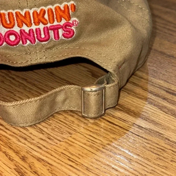 dunkin’ donuts DD logo coffee ball cap hat khaki color adjustable baseball cap - Picture 6 of 10
